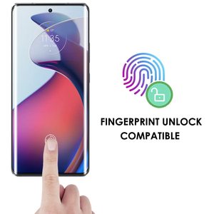 3D kavisli tam tutkal temperli cam için MOTO kenar 40 50 Pro ekran koruyucu için phanx Phanton X2 not 40 Pro artı 5G UV cam - Product Image 6