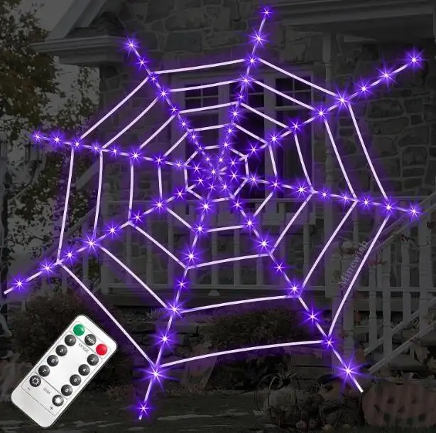 2024 light up yard spider web