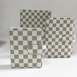 Bán buôn Chất lượng cao lỗ đấm checkerboard chất kết dính ngân sách kế hoạch A5 chất kết dính 6 Vòng phong bì hệ thống Ví - Product Image 5