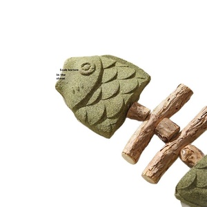 Juguete para gatos Catnip Fish Bone Silvervine Chew Stick Simulación Pez Durable Morder Auto Entretenimiento Burlas Gato Teaser - Product Image 1