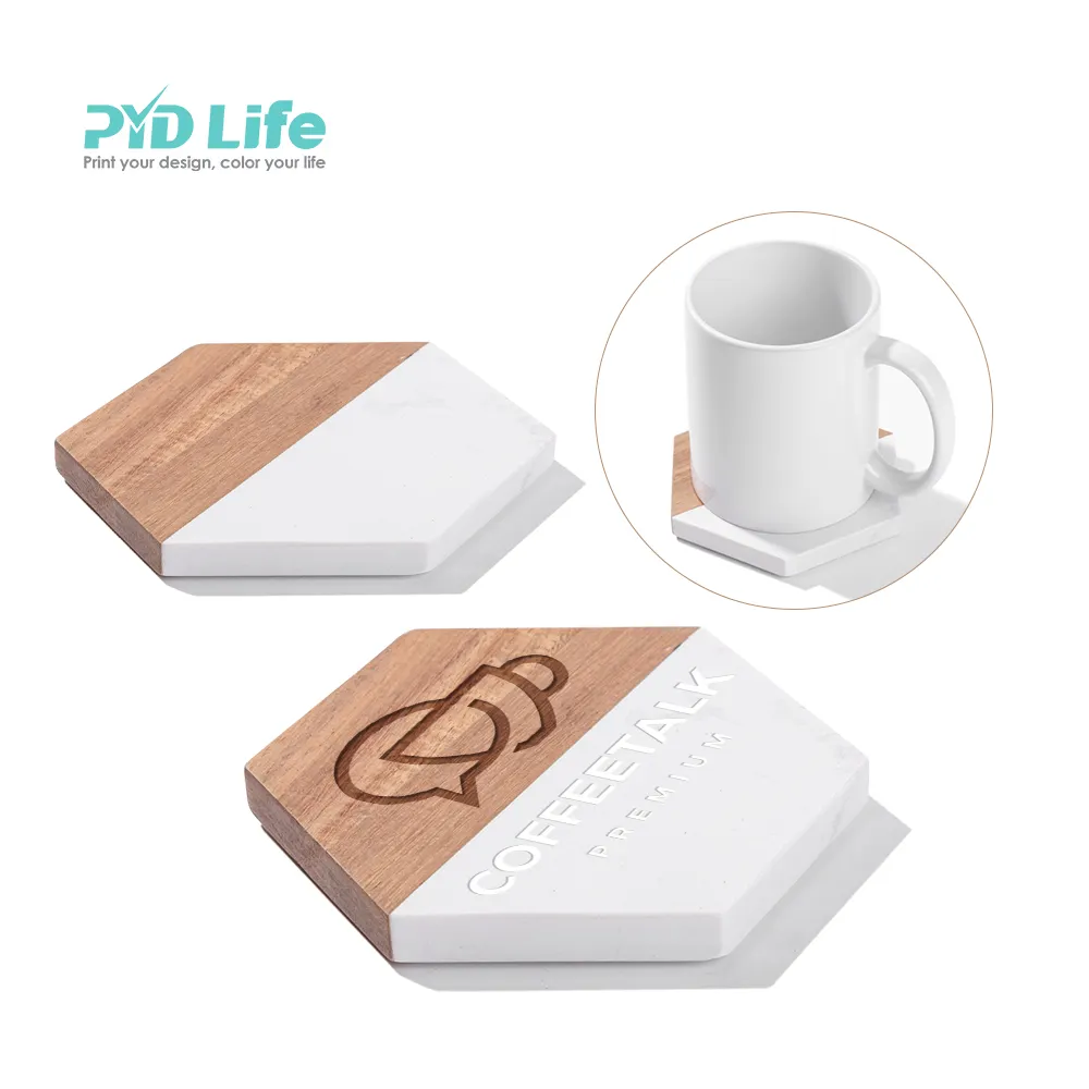 PYD Life-منتج جديد لنقش القهوة والبيرة, أداة وقاية أكواب خشبية من الرخام