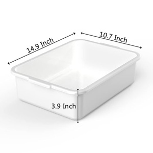 塑料餐具餐具储物容器浴缸实用手提袋垃圾桶公共汽车盒服务手推车 - Product Image 2
