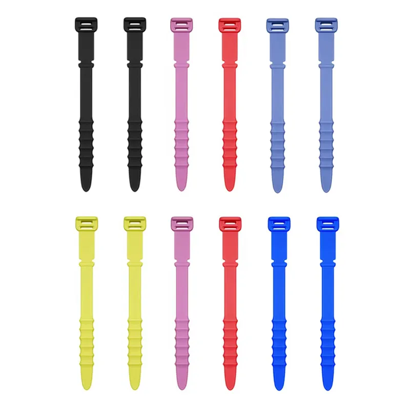 Cordão de silicone para orador de dados, aparador de fios em espinha de peixe, organizador de fios para fones de ouvido, correias elásticas de silicone