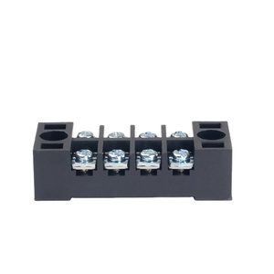 15A 4P 600V tipo fijo tornillo de doble fila bloque de terminales de conductor de latón TB1504 bloques de barrera de conector de cable - Product Image 4