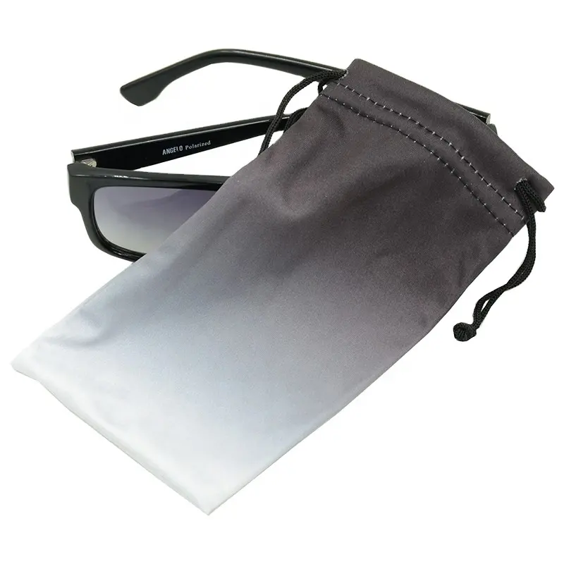 กล่อง/กระเป๋าใส่แว่นตาทำจากผ้าไมโครแบบดึงสองด้าน