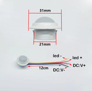 Interruptor de luz LED PIR, sensor de movimiento sin demora, detector de luz IR ajustable, sensor de movimiento IR - Product Image 1