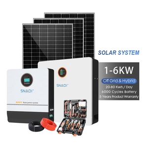 离网混合太阳能系统10Kw 8Kw 5Kw 6Kw完整家用太阳能系统5000W完整家用太阳能套件 - Product Image 1