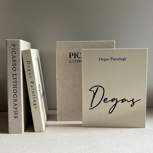 Staging Fake <strong>Book</strong> Linen Home <strong>Living</strong> Room Decorative Coffee Table False <strong>Book</strong> Box Set - Product Image 4