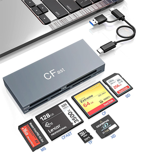 Tak ve çalıştır 6 in 1 USB3.0 5Gbps tipi C SD TF MS XD CF CFast kamera kart okuyucu PC Tablet dizüstü cep telefonu için - Product Image 1