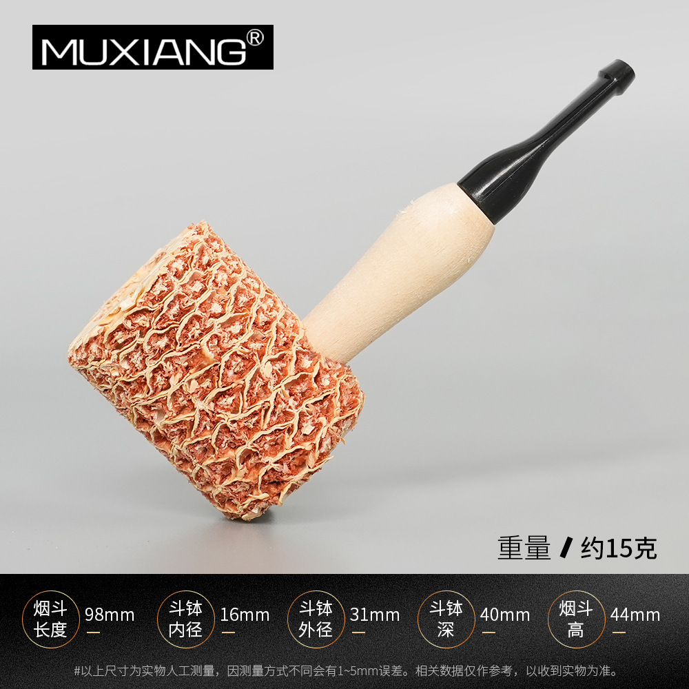 Black straight-handled corn cob
