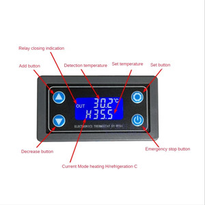 Controlador de temperatura Digital, pantalla LED, regulador de calefacción/refrigeración, termostato, interruptor XY-WT01 - Product Image 2