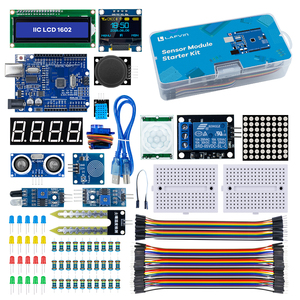 Arduino seti R3 için LAFVIN sensör modülü başlangıç kiti, öğretici ile 0.96 "OLED 1602 LCD ekran