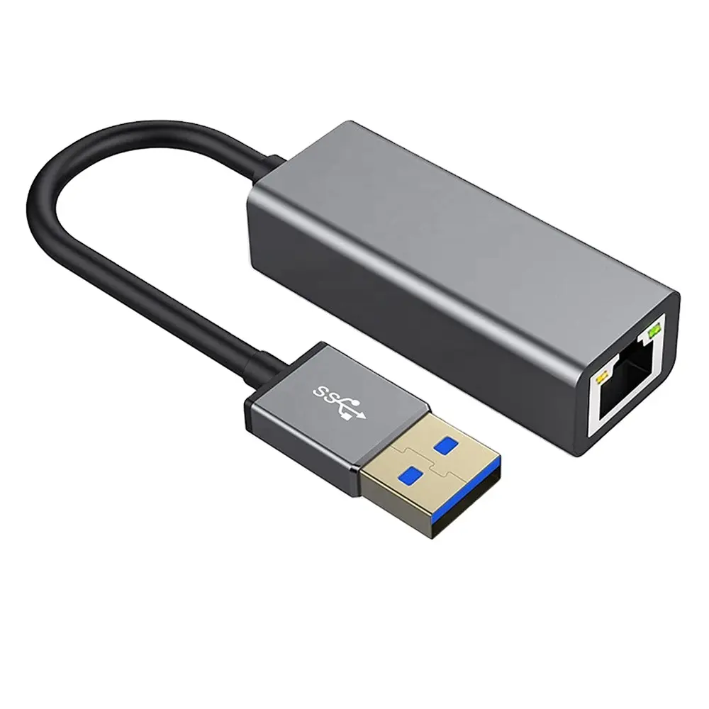 Hot Selling Aluminum Alloy Gigabit RJ45 USB 3.0 To RJ45 Ethernet Network Card Support 10/100/1000Mbps USB Network Card