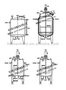 Industrial 304 <strong>Food</strong> <strong>Grade</strong> Pasteurizer Double <strong>Mixing</strong> <strong>Tank</strong> Stainless Steel <strong>Mixing</strong> <strong>Tank</strong> with Agitator