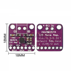 Max98357 <strong>I2S</strong> 3W Class D Amplifier Breakout Interface Dac Decoder Module Filterless Audio Board for <strong>Raspberry</strong> <strong>Pi</strong> Esp32