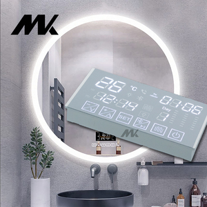 Pantalla LCD de 12V con Bluetooth, pantalla de tiempo y temperatura, luz LED, Sensor simulado táctil, interruptor inductivo de seis teclas, espejo de tres colores - Product Image 3