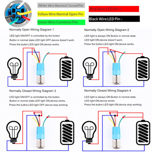 Interruttore a pulsante impermeabile di grado automobilistico 19mm SPDT 1NO 1NC indicatore a LED a triplo colore per attrezzatura esterna - Product Image 6