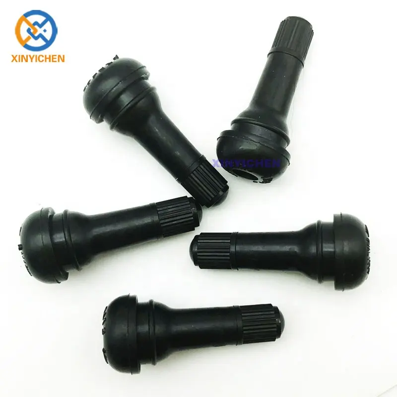 TR413 Rubber Snap-in Tire Valve Stem Tubeless Black Tyre valves 1.25 Inch Long Universal Schrader Replacement valve