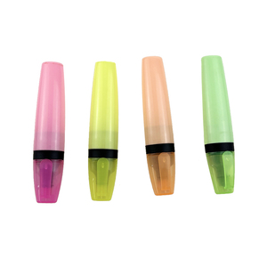 定制可爱粉彩文字标记荧光笔带彩色透明笔盖荧光笔 - Product Image 2