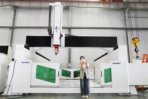 Máquina enrutadora CNC GoodCut de 5 ejes para madera, espuma de PVC, piedra de aluminio EPS, trabajo 3D con sistema de controlador multilingüe