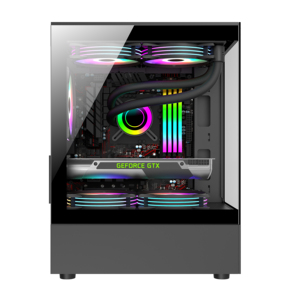 New Design Mid Tower MicroATX Form Factor ARGB Fans &amp; Water Cooling <strong>System</strong> Gaming PC Case for Desktop <strong>Computer</strong> Cabinet - Product Image 4