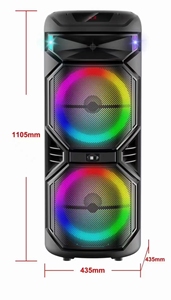 Micrófono inalámbrico de 15 pulgadas, altavoz subwoofer, caja grande, sistema de fiesta de DJ con funciones de cine en casa para uso en exteriores - Product Image 5