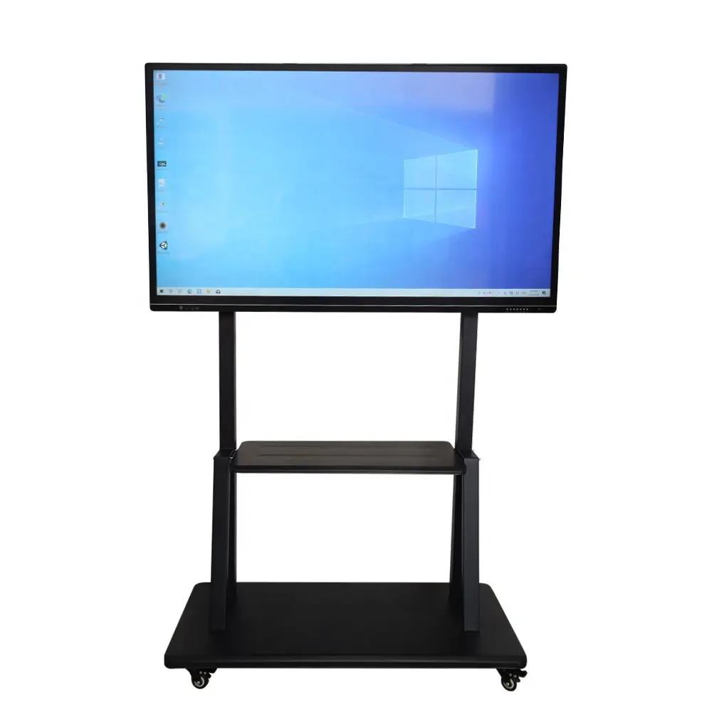 75 ''inç 4K AIO bilgisayar interaktif ekran monitör ile çoklu kapasitif dokunmatik ekranlar eğitim için interaktif beyaz tahta