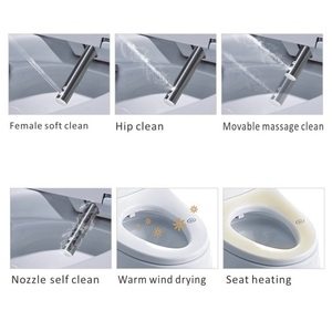 High Quality Ceramic PP Plastic <strong>Toilet</strong> Bidet Seat Cover Modern Quick Release Soft Close Function <strong>Best</strong> Price One-Piece Bathroom - Product Image 5