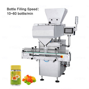 Contador automático de tipo lineal VTOPS con 8 carriles vibrantes Máquina de llenado de conteo de botellas de dulces y aperitivos - Product Image 1