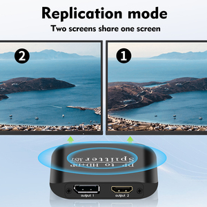 Xput 1 en 2 salidas 1*2 4K6 0Hz/1080P60hz DP Displayport interruptor bidireccional conmutador divisor caja Adaptador convertidor soporte 3D/HDR - Product Image 4