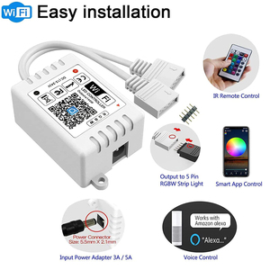 OEM Smart Life Output Wireless telecomando LED Controller Alexa Google Home Tuya 12V Wifi Mesh BLE APP Multi RGB Led Strip Controller