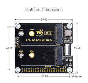 Raspberry Pi 5 dediziertes PCIe für zwei kanal ige M.2-Erweiterungs karte HAT-Standard-NVMe-Hochgeschwindigkeits-Lese-Schreiben - Product Image 6