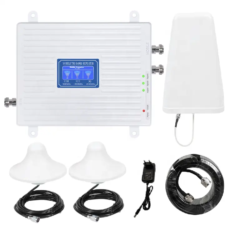 tri band booster repeater 900/1800/2100mhz gsm 2g/3g/4g repeater with two ports