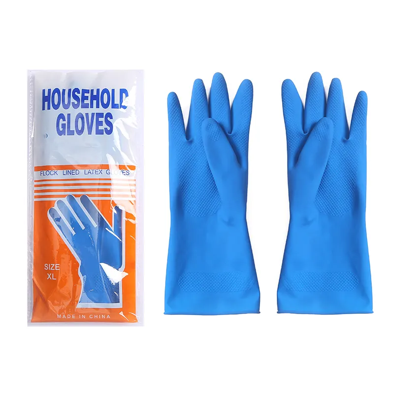 Guanti in lattice per uso domestico economici guanti per la pulizia guanto per le mani in lattice materiale in gomma per il lavaggio dei piatti