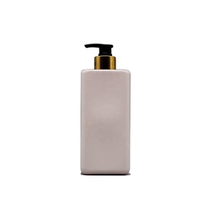 450ml rettangolo forma vuota colore rosa PET contenitori cosmetici di plastica della signora di imballaggio shampoo bottiglia e vaso con pompa di colore - Product Image 1