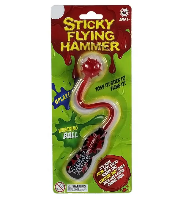 Bestseller Kinder spielen knifflige klebrige Scherz Spielzeug Simulation Tier Großhandel tpr Verrücktes Spielzeug Sticky Flying Hammer