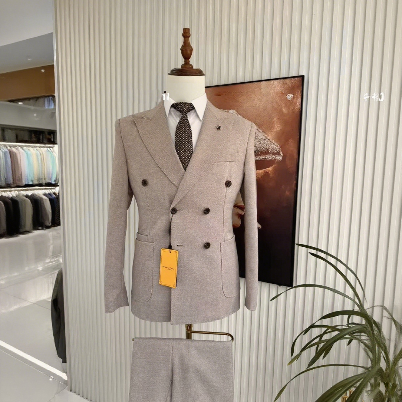 Kaki-2 pièces/ensemble-veste + pantalon