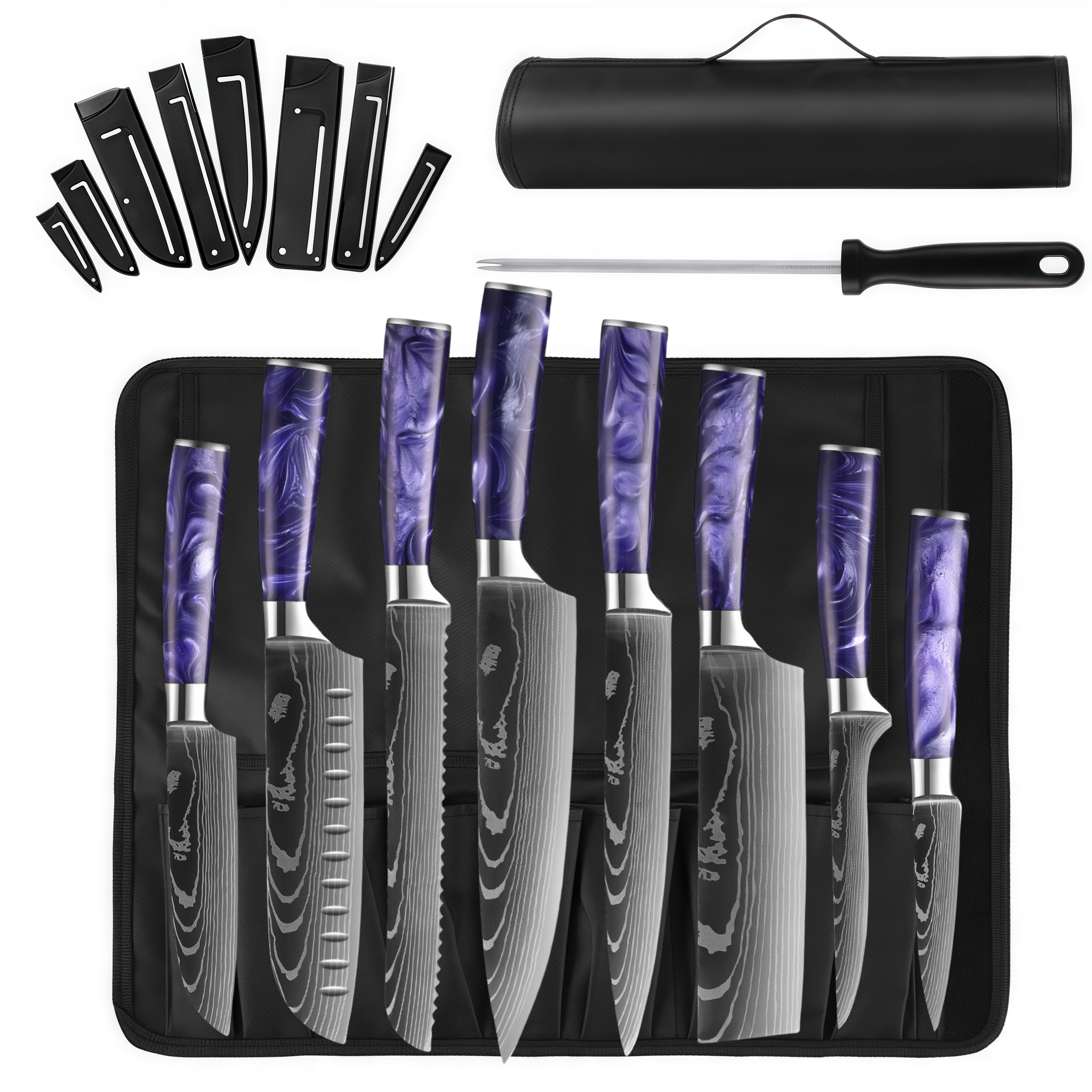 Oxford cloth purple resin 11 piece set