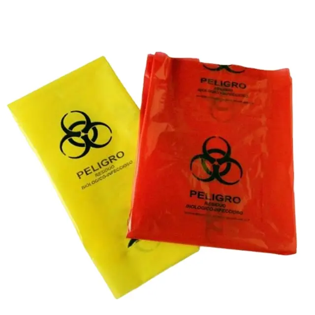 Roll type Large Capacity Biohazardous Disposal Medical Waste Plastic Trash Bags