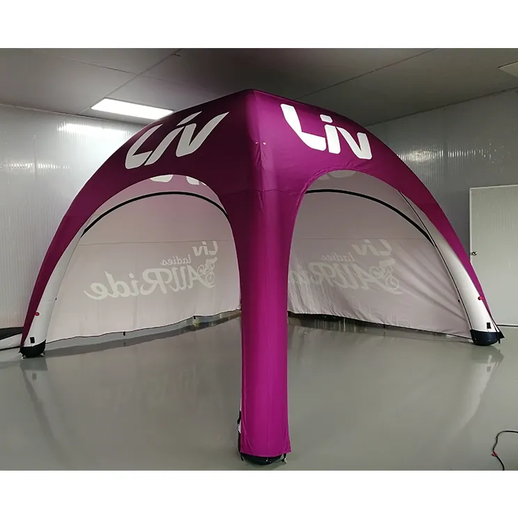 Draagbare Volledig Bedrukte 600d Polyester Hoes Opvouwbare Outdoor Evenement Spider Tent Tpu Opblaasbare Lucht Koepel Tent