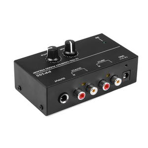 Stereo Mini Preamplifier <strong>RCA</strong> <strong>Input</strong> <strong>RCA</strong> <strong>Output</strong> for Vinyl Record Player Low Noise Independent Knob Control Operation MPAMP1 - Product Image 1