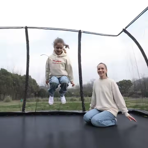 Zoshine Customizable Logo Indoor Rectangular Trampoline with Protective <strong>Net</strong> Zipper <strong>PVC</strong> Material Easy Access Safe for Teenagers - Product Image 3