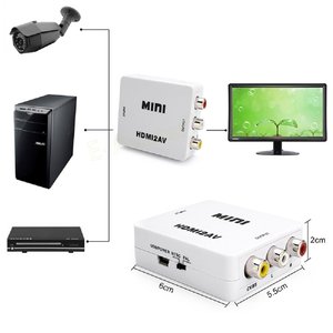 kuyil 1080P HDMI AV 3RCA CVBS复合视频音频转换器适配器支持PAL/NTSC带USB充电电缆PC笔记本电脑 - Product Image 4