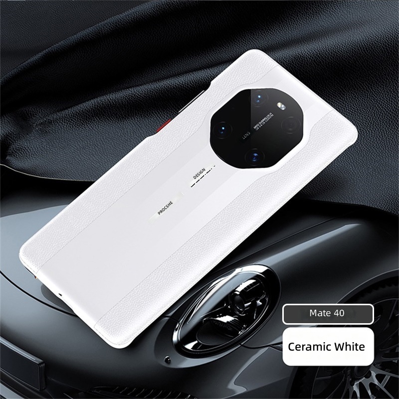 Semelle en cuir véritable style Porsche blanc céramique