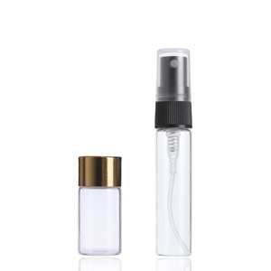 1ml 2ml 3ml 5ml透明琥珀色の小さなサンプルガラス香水バイアルスクリュートップ付き - Product Image 1