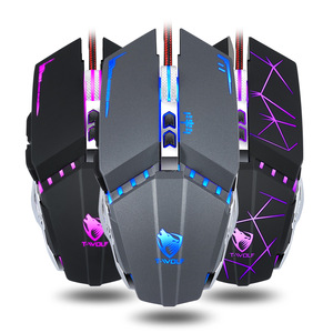 Mouse da gioco con cavo ergonomico con luci a Led RGB in metallo meccanico Mouse ottico miglior programmazione Mouse per Computer retroilluminato - Product Image 1