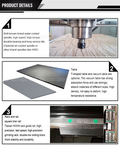 Mono mandrino 3D CNC Router macchina per incisione per la lavorazione del legno con DSP Syntec NC Studio sistema di controllo 5KW potenza Max per uso domestico - Product Image 5