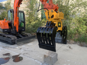 Yüksek kalite-m + s motor çift silindir 360 derece dönen günlük çeneli taş kapmak hurda çeneli 3 ton-ekskavatör saldırganlıklar - Product Image 5