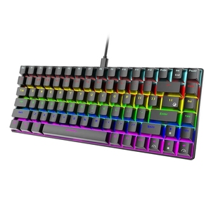 Teclado mecánico con cable intercambiable en caliente K84, teclado mágico retroiluminado de 84 teclas para juegos de oficina para ordenador portátil - Product Image 1