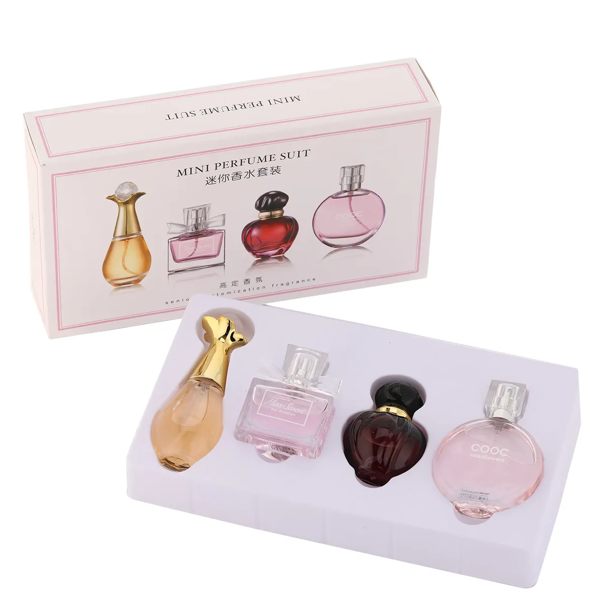 Chính hãng tinh khiết hoa trái cây ánh sáng tự nhiên lâu dài Parfum phụ nữ Nước hoa Set với Hộp quà tặng